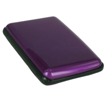3-Pcs Purple Slim Aluminium Credit Card Holder RFID Blocking Wallet Hard Shell Case Business Card Organiser Lightweight Pocket Size for Everyday Use