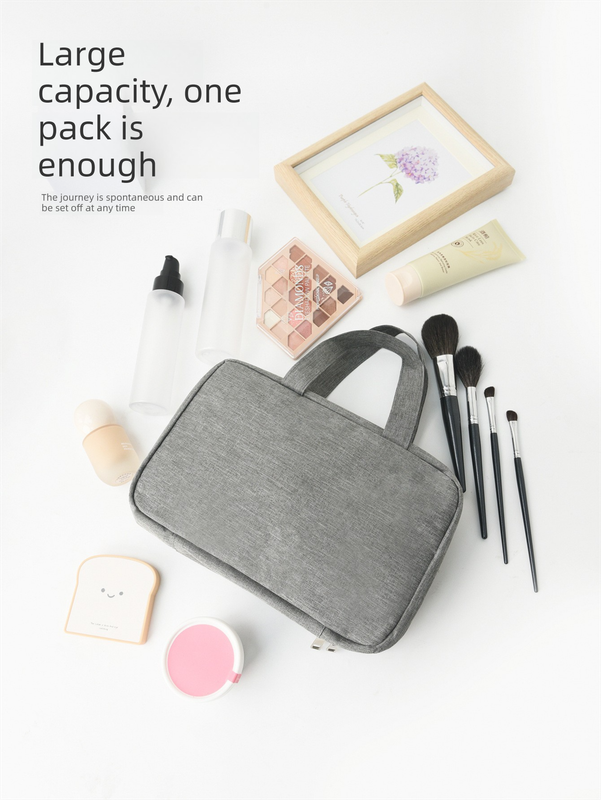 Black Waterproof 4-Fold Hanging Toiletry Bag with Wet/Dry Separation for Australian Travel & Cosmetics