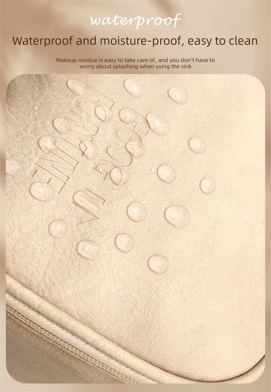 Luxury Black Large Capacity Makeup Bag – 3-Layer Double Zipper Travel Toiletry Organizer with Waterproof TPU Brush Holders