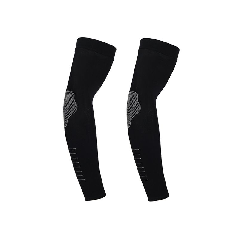 2 pairs Black Cooling Arm Sleeves  Sun Protection - Nylon Spandex Blend - Lightweight Compression Elbow Support for Cycling Running Driving Outdoor Sports Heat Relief Breathable Fit