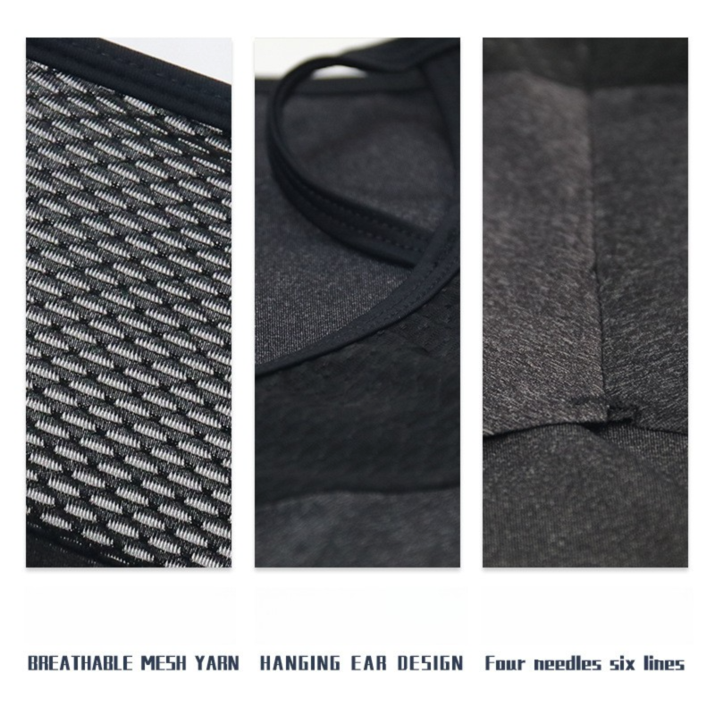 Cooling Neck Gaiter Face Cover - Dark Grey Breathable Mesh Outdoor Sun Scarf with Ear Loops, Multi-Way Bandana for Cycling, Running, Hiking and Summer Activities