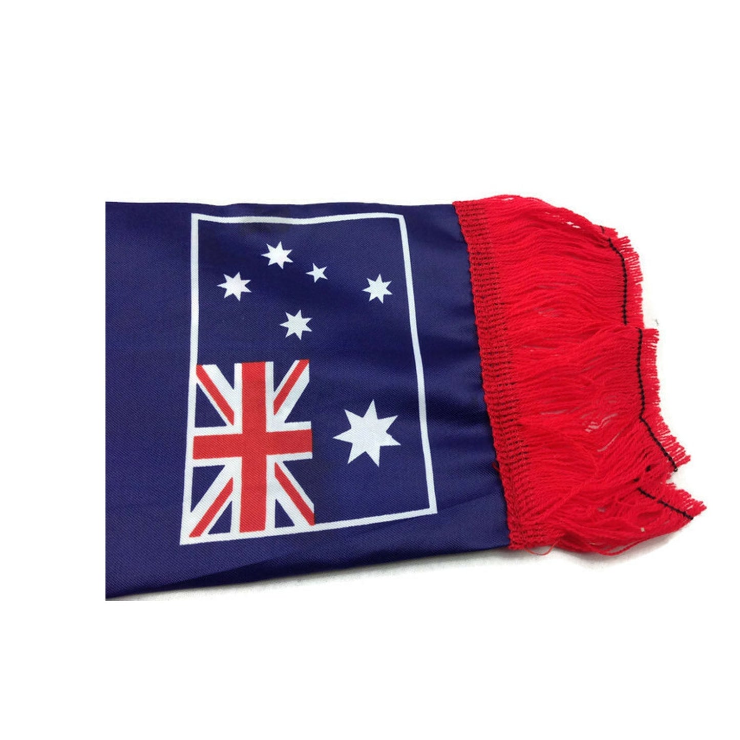 100% POLYESTER Australian National Flag SCARF Australia Day Costume Party Fringe Souvenir