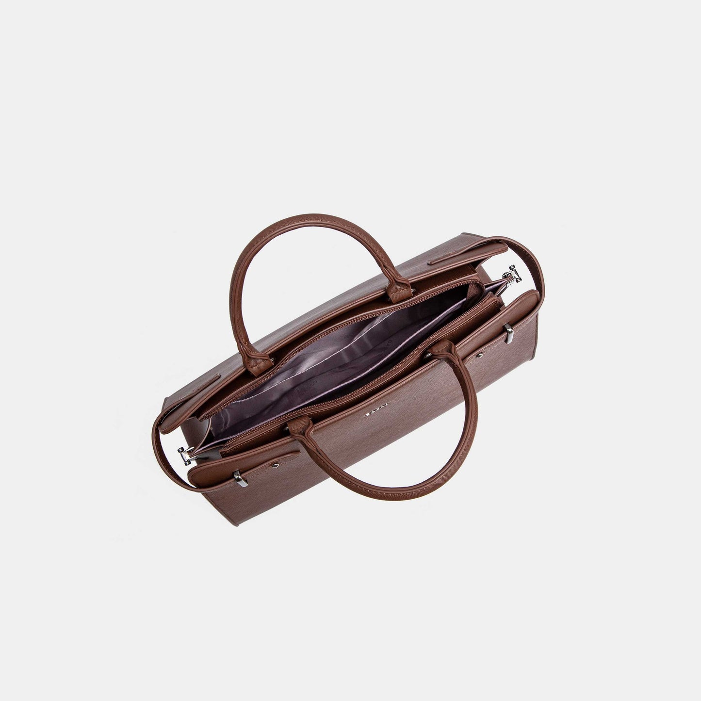 Bagco Bravura Leather Tote Set-Navy Blue