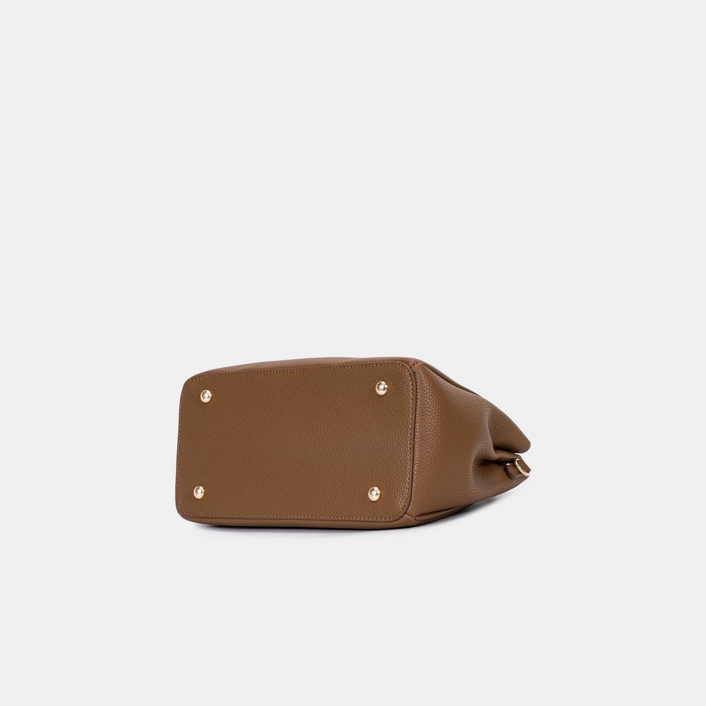 Chrisbella Elodie Leather Satchel-Brown