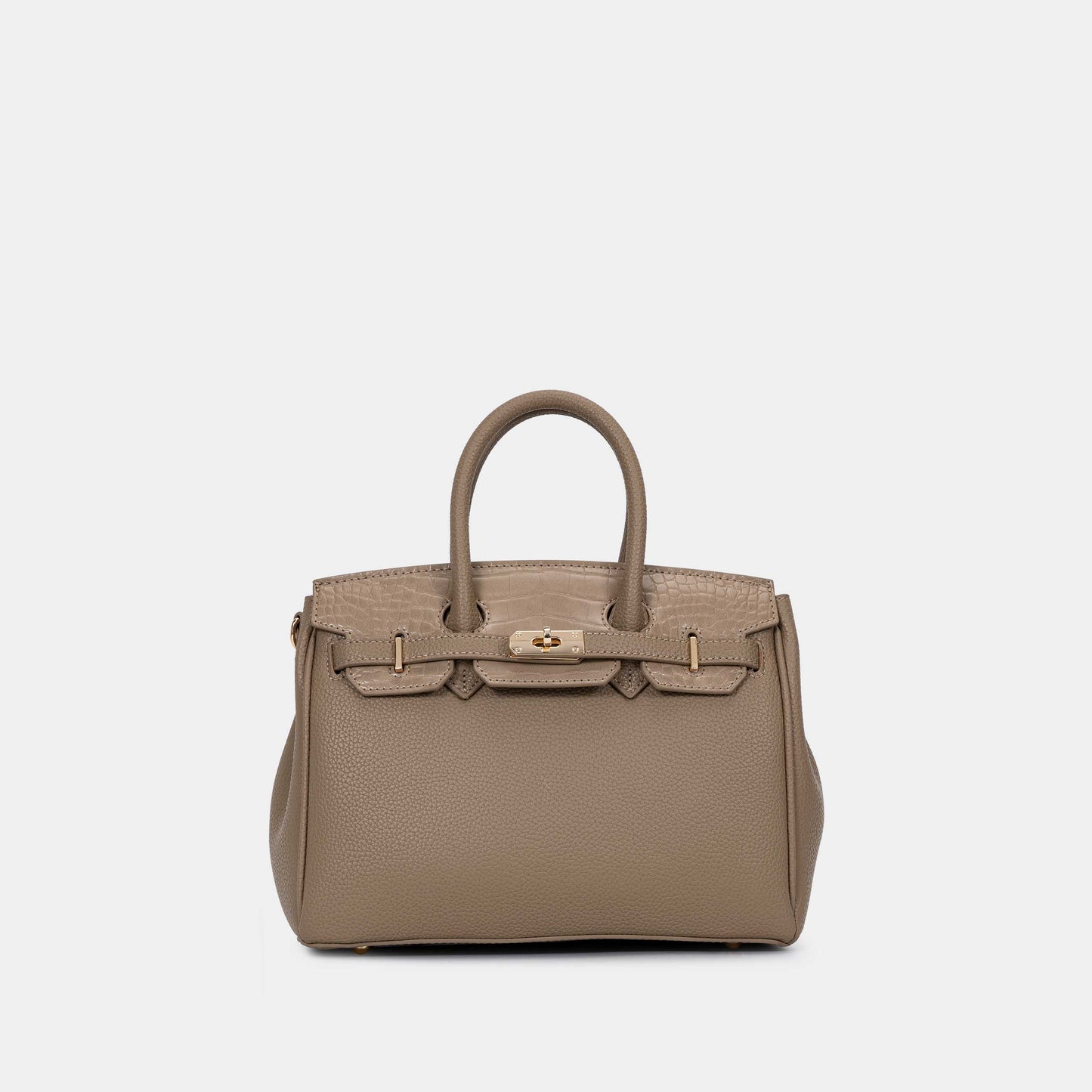 Chrisbella Elodie Leather Satchel-Brown