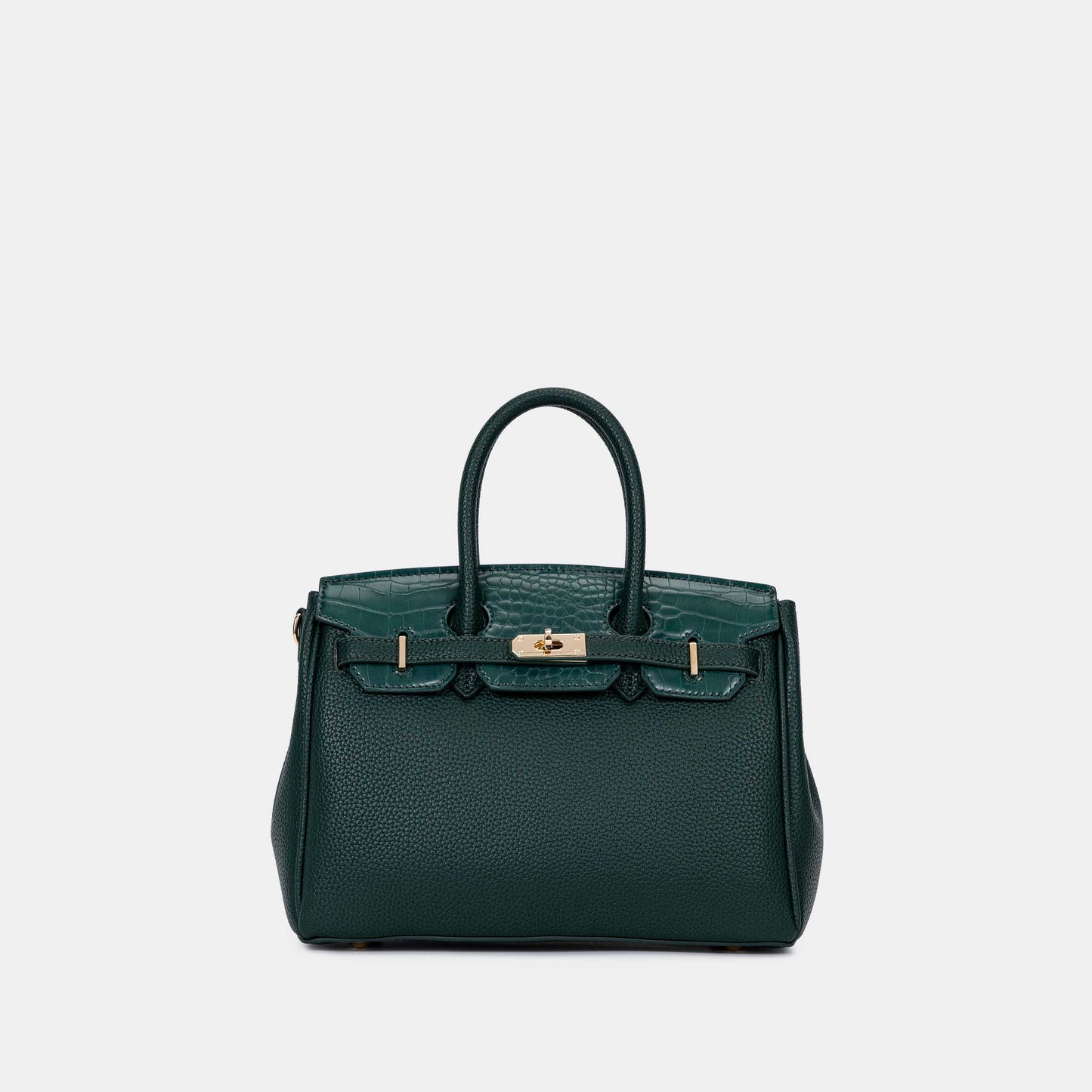 Chrisbella Elodie Leather Satchel-Mud